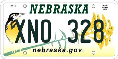 NE license plate XNO328