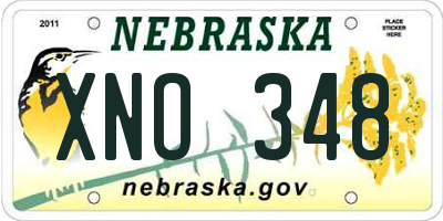 NE license plate XNO348