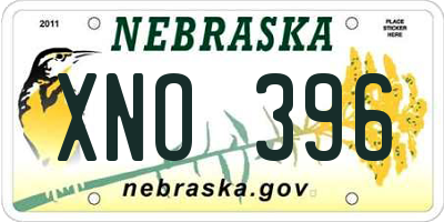 NE license plate XNO396