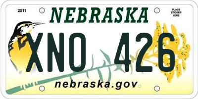 NE license plate XNO426