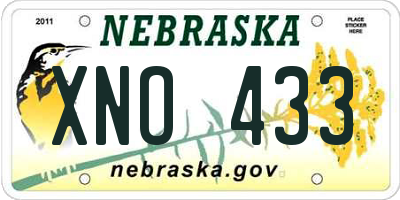 NE license plate XNO433