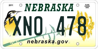 NE license plate XNO478