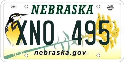 NE license plate XNO495