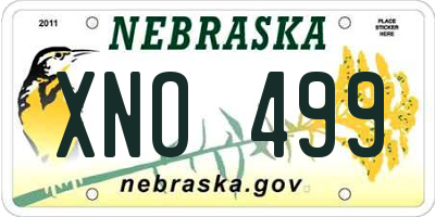 NE license plate XNO499