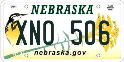 NE license plate XNO506