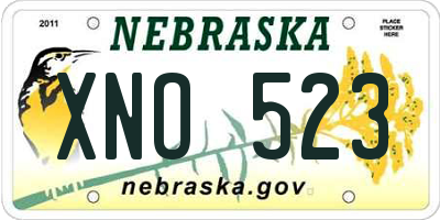 NE license plate XNO523
