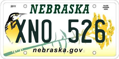 NE license plate XNO526