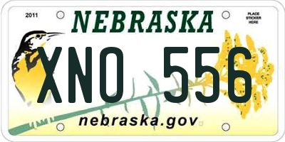 NE license plate XNO556
