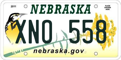 NE license plate XNO558