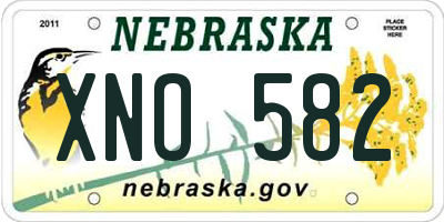 NE license plate XNO582