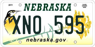 NE license plate XNO595