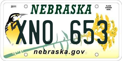 NE license plate XNO653
