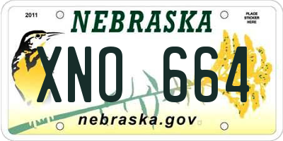 NE license plate XNO664