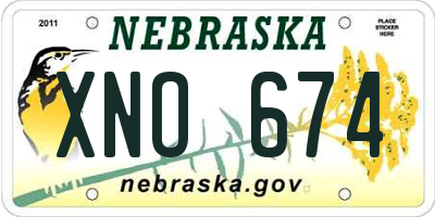 NE license plate XNO674