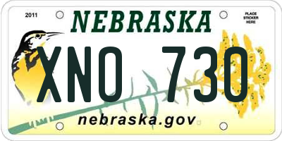 NE license plate XNO730