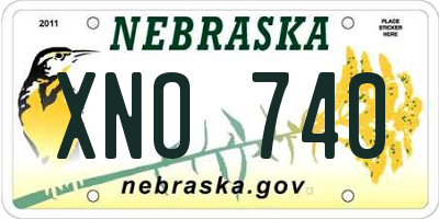 NE license plate XNO740