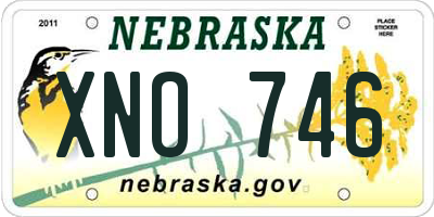 NE license plate XNO746