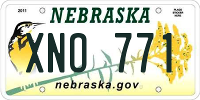 NE license plate XNO771