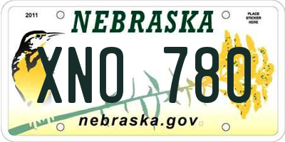NE license plate XNO780