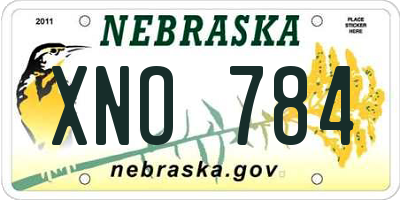 NE license plate XNO784