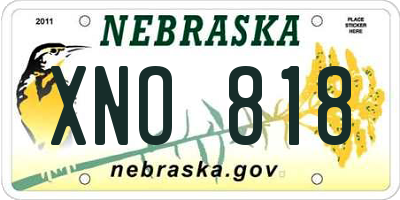 NE license plate XNO818