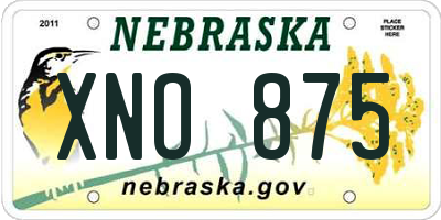 NE license plate XNO875