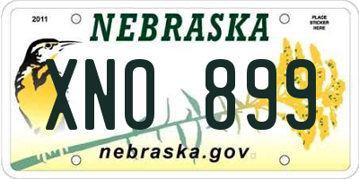 NE license plate XNO899