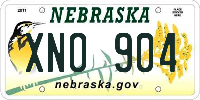 NE license plate XNO904