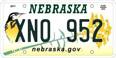 NE license plate XNO952