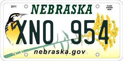 NE license plate XNO954