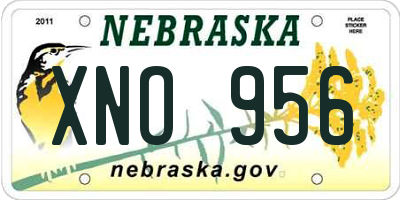 NE license plate XNO956