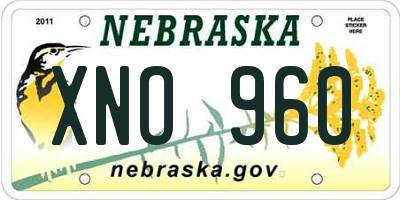 NE license plate XNO960