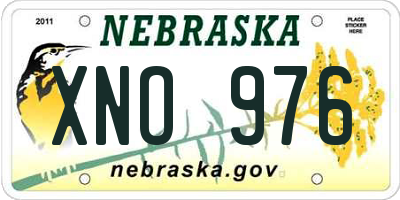 NE license plate XNO976
