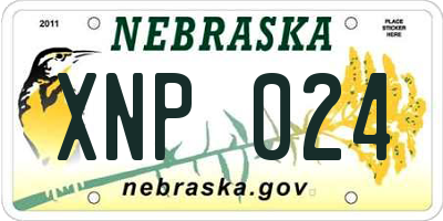 NE license plate XNP024