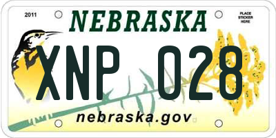 NE license plate XNP028
