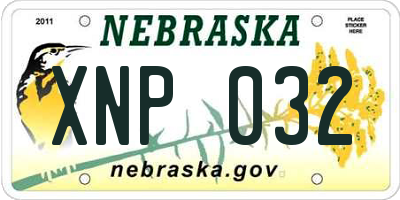 NE license plate XNP032