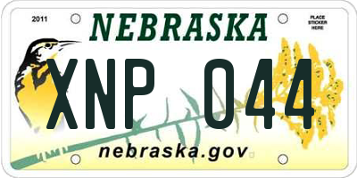 NE license plate XNP044