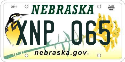 NE license plate XNP065