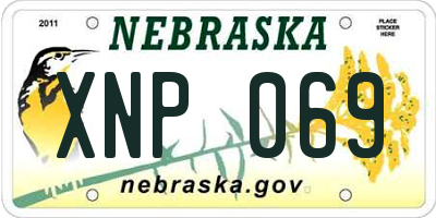 NE license plate XNP069