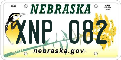 NE license plate XNP082