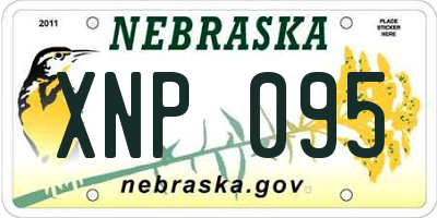 NE license plate XNP095