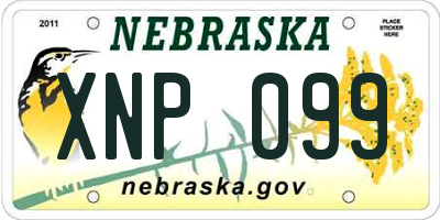 NE license plate XNP099