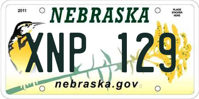 NE license plate XNP129