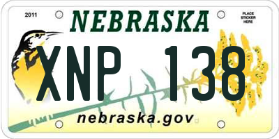 NE license plate XNP138