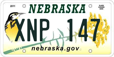 NE license plate XNP147