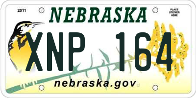 NE license plate XNP164