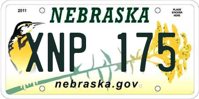NE license plate XNP175