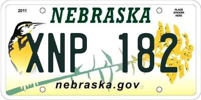 NE license plate XNP182
