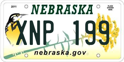 NE license plate XNP199