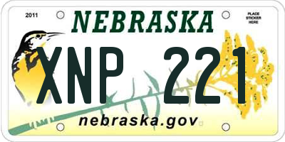 NE license plate XNP221